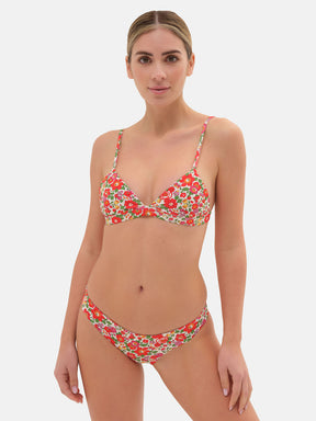 Bikini Triangolo Fisso Slip Classico Lycra Liberty Betsy Rosso