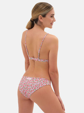 Bikini Donna Triangolo Fisso Slip Classico Lycra Liberty Fragoline