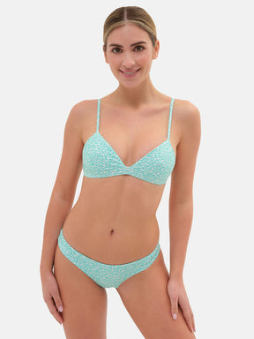 Fixed Triangle Bikini Classic Lycra Liberty Little Fish Green Aqua Briefs
