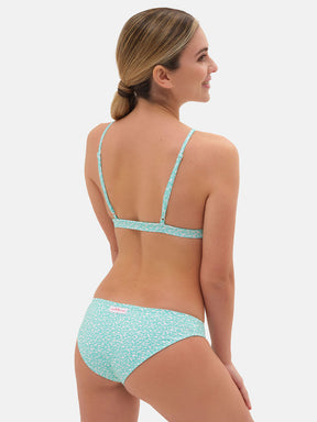 Fixed Triangle Bikini Classic Lycra Liberty Little Fish Green Aqua Briefs