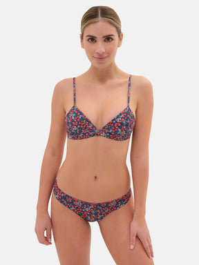 Bikini Triangolo Fisso Slip Classico Lycra Liberty Wiltshire Blu