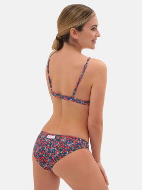 Bikini Triangolo Fisso Slip Classico Lycra Liberty Wiltshire Blu
