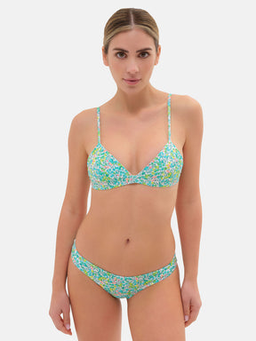 Bikini Triangolo Fisso Slip Classico Lycra Liberty Wiltshire Verde