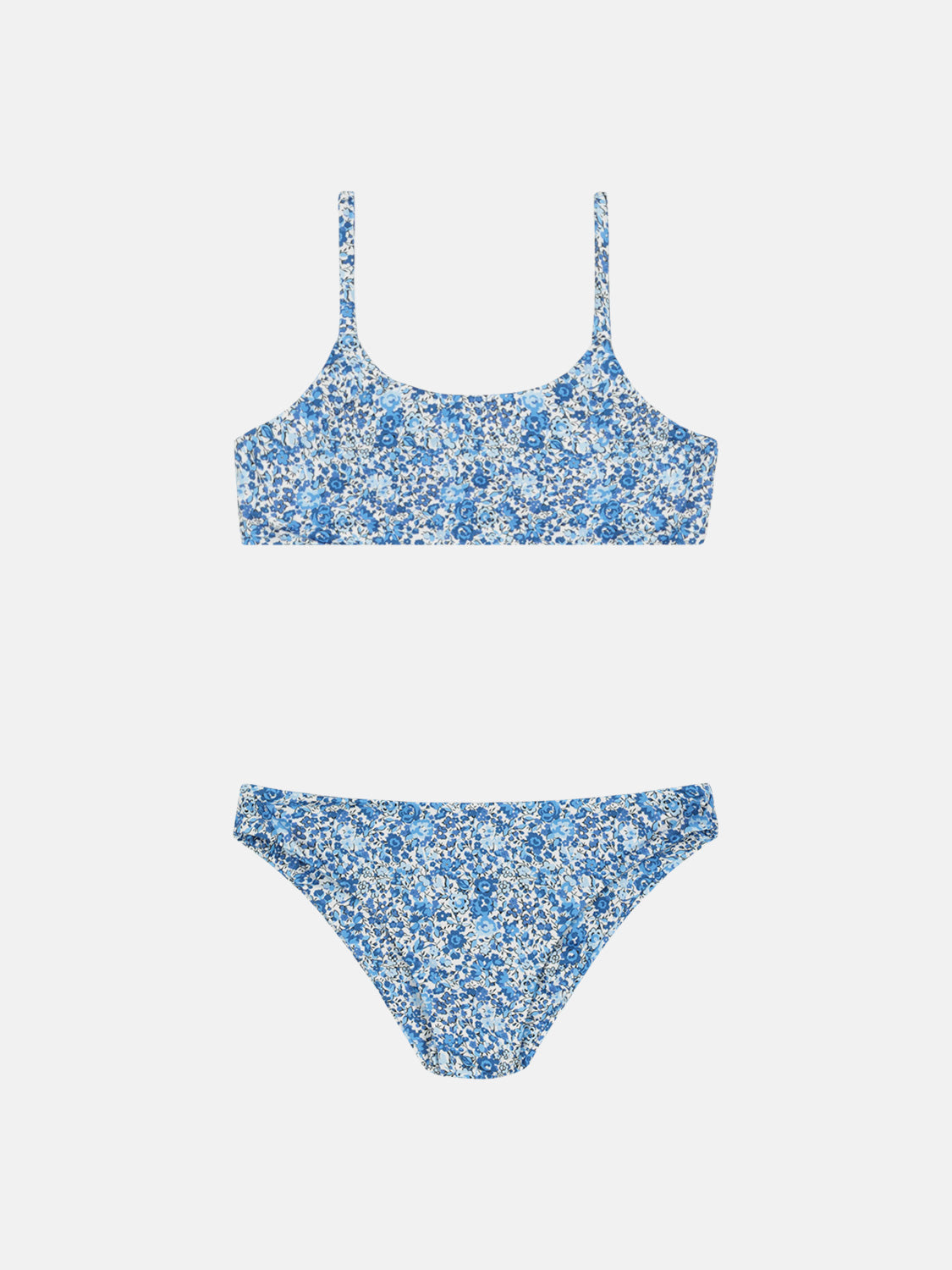 Bikini Bambina Liberty Fiori Blu