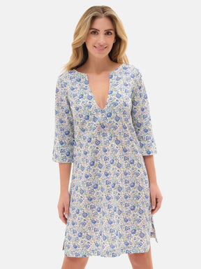 Caftano Liberty Corto Felicite Azzurro