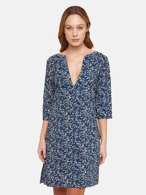 Caftano Liberty Corto  Pesciolini Blu