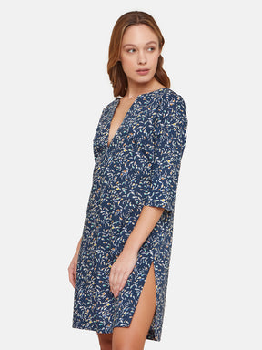 Caftano Liberty Corto  Pesciolini Blu