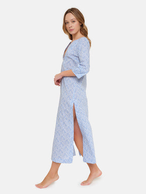 Caftan Liberty Long Blue Leaves