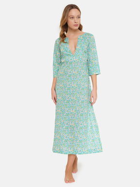 Liberty Kaftan Long Whiltshire Green