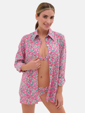 Camicione Lungo Liberty Betsy Fuxia