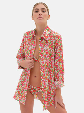 Camicione Lungo Liberty Betsy Rosso