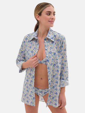 Camicione Lungo Liberty Felicite Azzurro