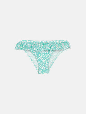Costume Balza Lycra Liberty Pesciolini Verde Acqua