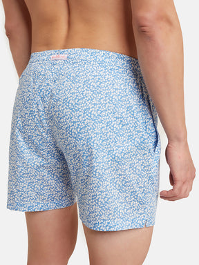 Costume Uomo lacci Liberty Foglie Azzurro