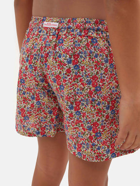 Costume a pantaloncino Fiori Rossi