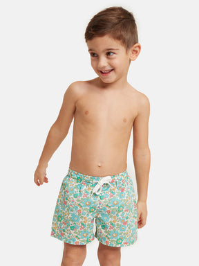 Costume a pantaloncino Fiori Verdi