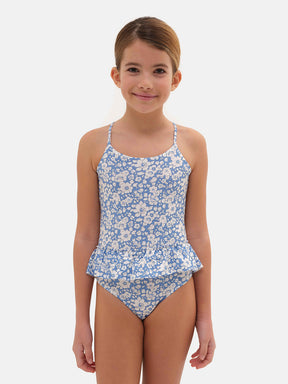 Intero Bambina Balza Lycra Liberty Betsy Boo Azzurro