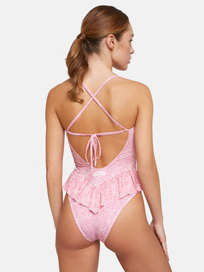 Intero Balza Donna Lycra Liberty Blossom Rosa