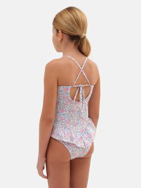 Intero Bambina Balza Lycra Liberty Felicite Rosa