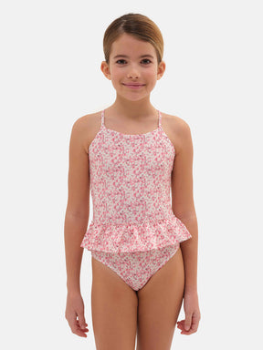 Intero Bambina Balza Lycra Liberty Mitsi Rosa