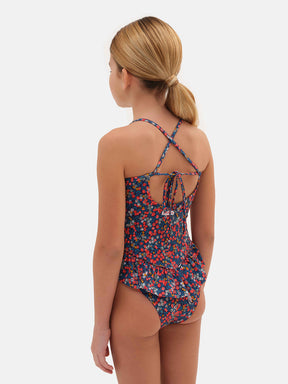 One Piece Girl Flounce Lycra Liberty Wiltshire Blue