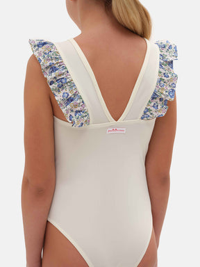 One Piece Two-Tone Butterfly Lycra Liberty Felicite Light Blue