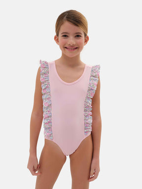 Intero Bicolore Farfalla Lycra Liberty Felicite Rosa