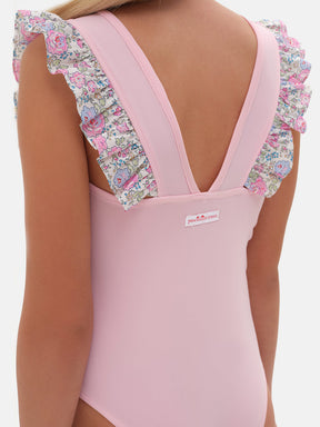Intero Bicolore Farfalla Lycra Liberty Felicite Rosa