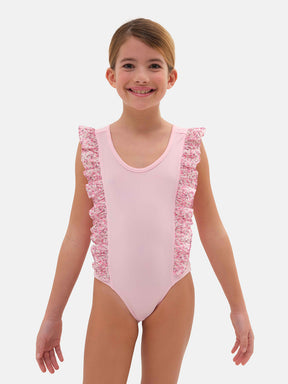 Intero Bicolore Farfalla Lycra Liberty Mitsi Rosa