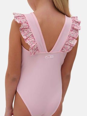Intero Bicolore Farfalla Lycra Liberty Mitsi Rosa