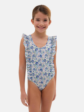 Intero Farfalla Lycra Liberty Felicite Azzurro