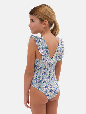 Intero Farfalla Lycra Liberty Felicite Azzurro