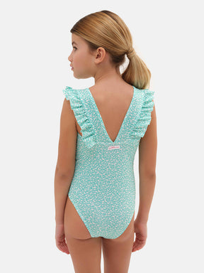 Intero Farfalla Lycra Liberty Pesciolini Verde Acqua