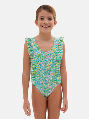 Intero Farfalla Lycra Liberty Wiltshire Verde
