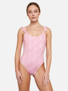 Intero Rouches Lycra Liberty Blossom Rosa
