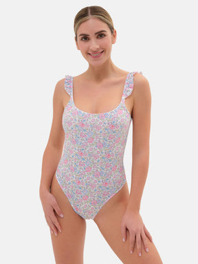 Intero Rouches Lycra Liberty Felicite Rosa