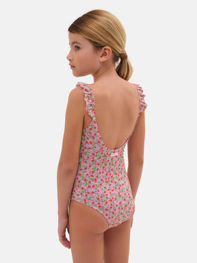 Intero Bambina Rouches Lycra Liberty Fragoline
