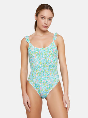 Intero Rouches Lycra Liberty Whiltshire Verde