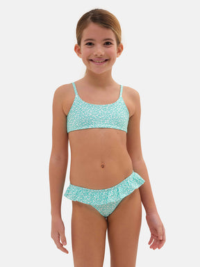 Costume Balza Lycra Liberty Pesciolini Verde Acqua