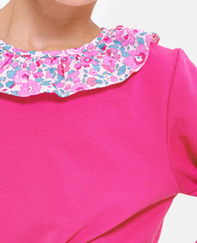 Vestito c/Rouches Liberty Fuxia