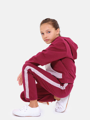 Tuta Cappuccio Tasca Liberty pantalone classico Bordeaux