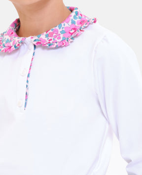 Polo Collo Liberty Manica Lunga Betsy Fuxia