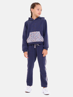 Tuta Cappuccio Tasca Liberty pantalone classico Blu