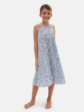 Abito Bambina Balze Liberty Betsy Boo Azzurro