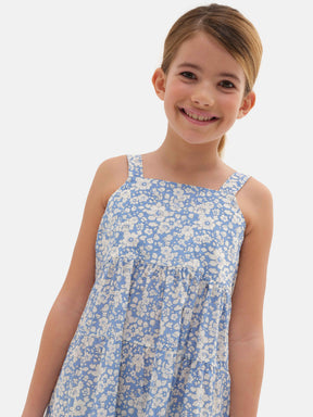 Abito Bambina Balze Liberty Betsy Boo Azzurro