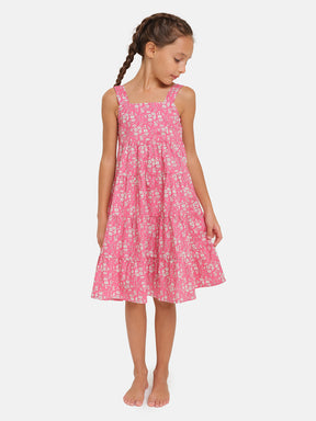 Liberty Capel Fuchsia Ruffles Girl Dress