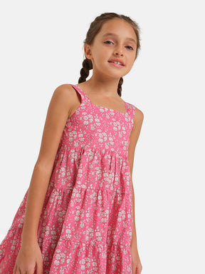 Liberty Capel Fuchsia Ruffles Girl Dress