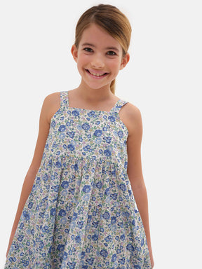 Girl's Dress Liberty Balze Felicite Light Blue
