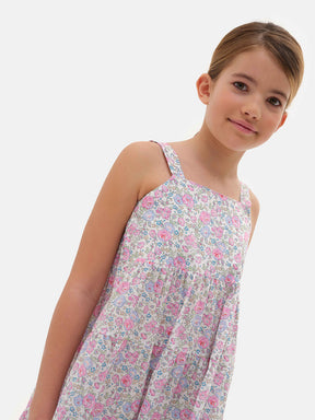 Abito Bambina Balze Liberty Felicite Rosa