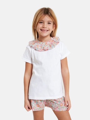 Liberty Neck T-Shirt Betsy Coral